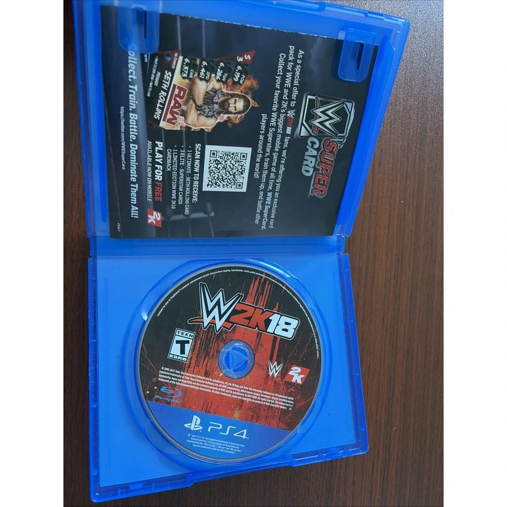 WWE 2K18 PlayStation 4 PS4 Complete CIB Video Game Wrestling